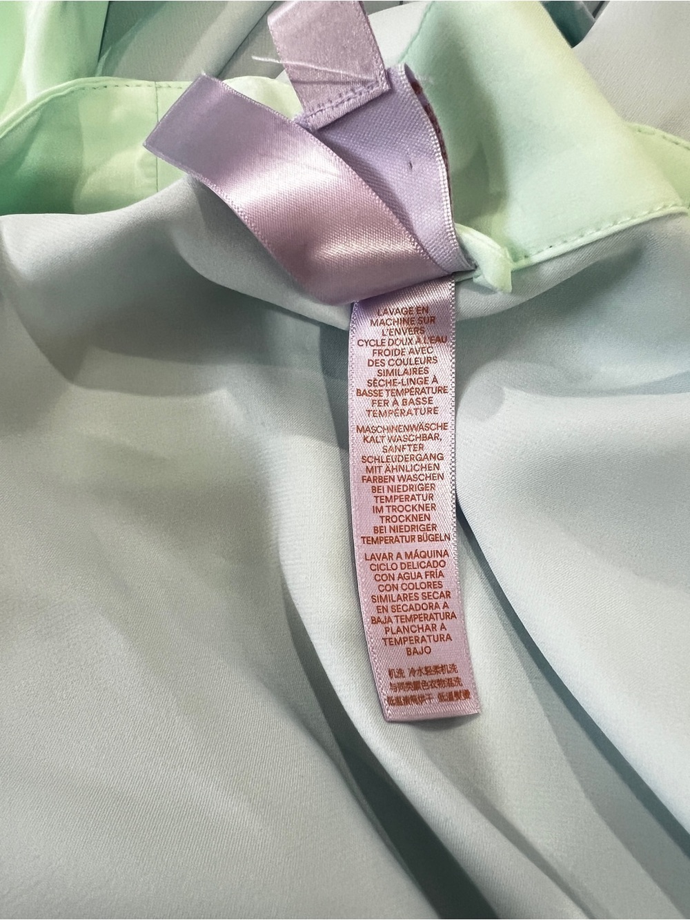 Robe Maxi Savage x Fenty Sky Blue Teal trim & Belt Size XS/SM Long Sleeve - Picture 13 of 15